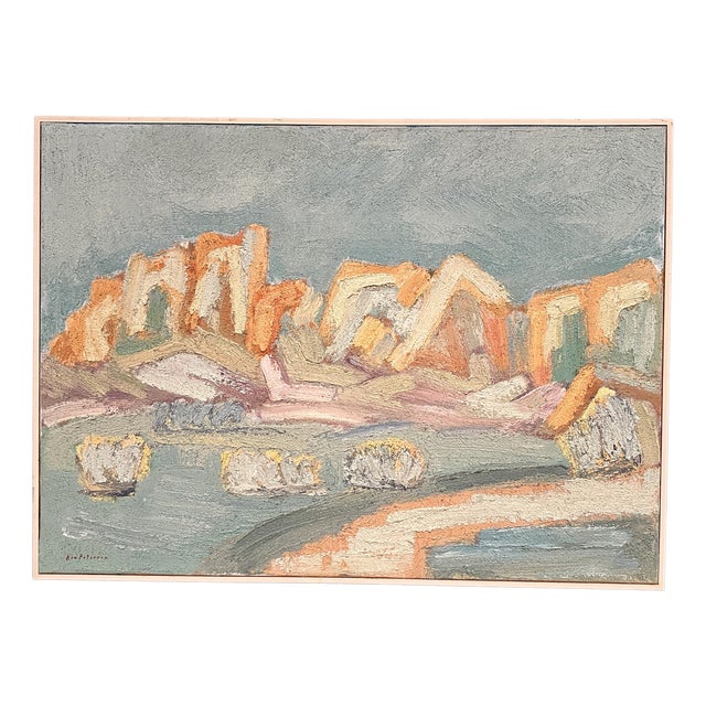 Bia Peterson, Landscape, Arizona USA, 1950s, Oil on Canvas, Framed For Sale