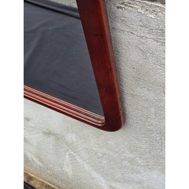 1920 Mahogany Round Edge American Mirror. For Sale - Image 15 of 17