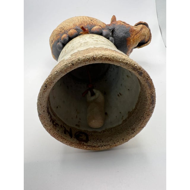 Stoneware Cow Bell by Todd Warner Dated 1970s For Sale - Image 11 of 13