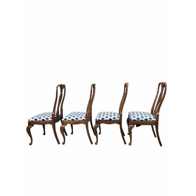 Late 20th Century Vintage Queen Anne Style Dining Chairs by Century Chair Co. – Set of 6 For Sale - Image 5 of 12