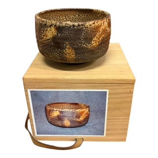 Japanese Studio Pottery Chawan Matcha Tea Bowl in Original Tomobako Box For Sale