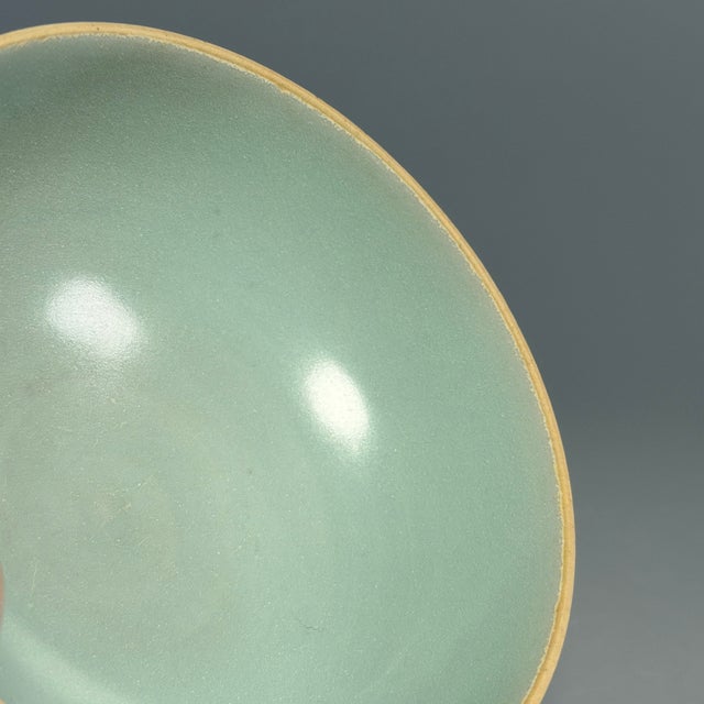 China Vintage Longquan Celadon Bowl With Fine Glaze Rim For Sale - Image 4 of 7