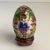 Vintage Petite Cloisonné Egg With Stand Floral Gold Enamel Chinoiserie For Sale - Image 4 of 9