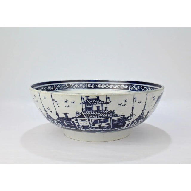 Antique 18th/19th Century English Soft Paste Porcelain Punch Bowl With Stag or Deer For Sale - Image 9 of 9
