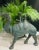 Late 20th Century Large Camel Statue Hand Carved Wood Green and Guilted Gold For Sale - Image 11 of 11
