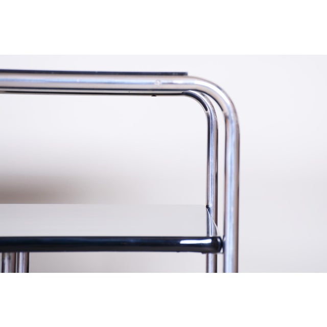 Bauhaus Lacquered and Chrome-Plated Steel Writing Desk, Germany, 1930s For Sale - Image 4 of 14