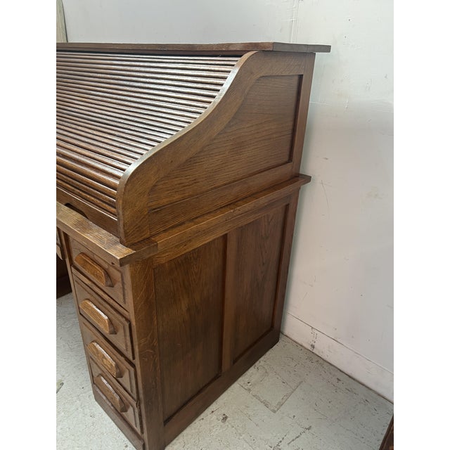American Desk in Oak, 1930 For Sale - Image 14 of 18