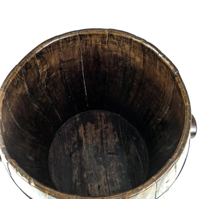 Wood Antique Chinese Wood Rice Container Planter For Sale - Image 7 of 13