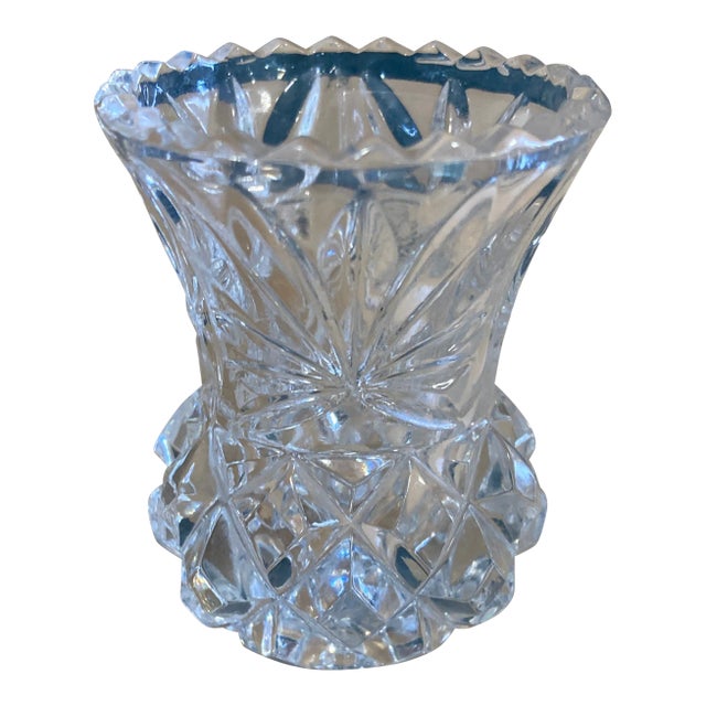 Vintage Cut Glass Small Vase or Toothpick Holder Chairish