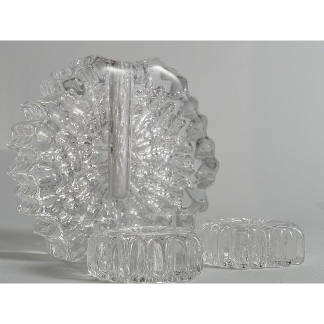 Nautilus Art Glass Vase and Candlesticks by Willy Johansson, Norway, 1960s, Set of 3 For Sale - Image 9 of 18