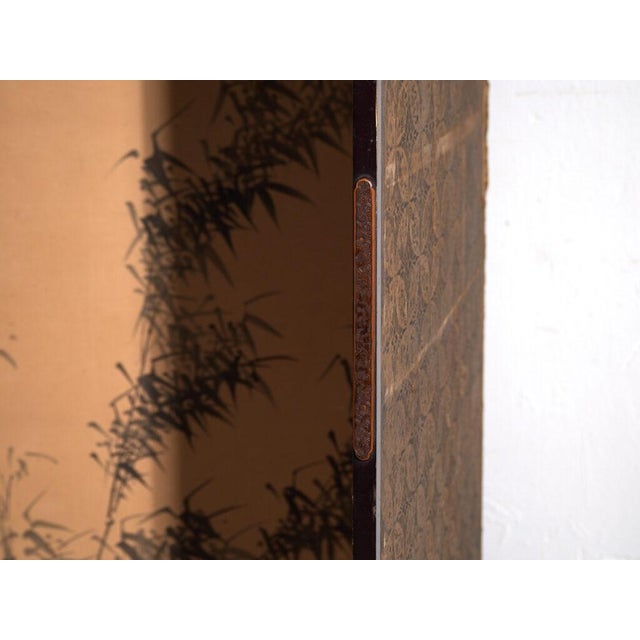 Antique Japanese Six-Panel Screen with Box, 1900 For Sale - Image 13 of 18