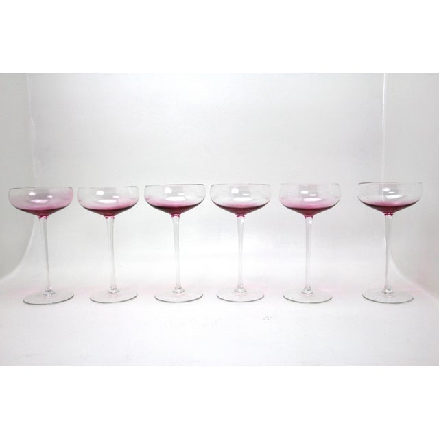 Modern Art Nouveau Champagne Glasses, Set of 6 For Sale - Image 3 of 7