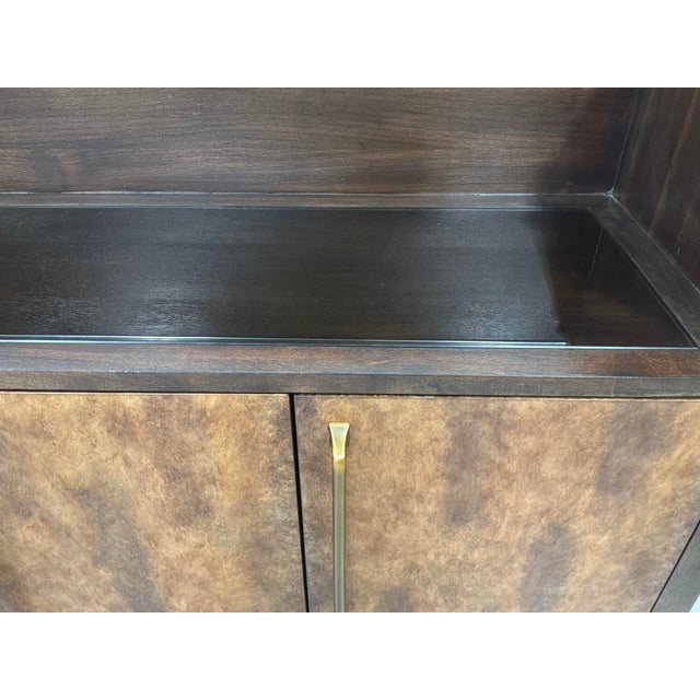 2020s Modern Wood and Cooper Three Door Bar Cabinet For Sale - Image 5 of 8