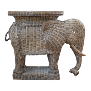 Large Wicker Italian Elephant Table