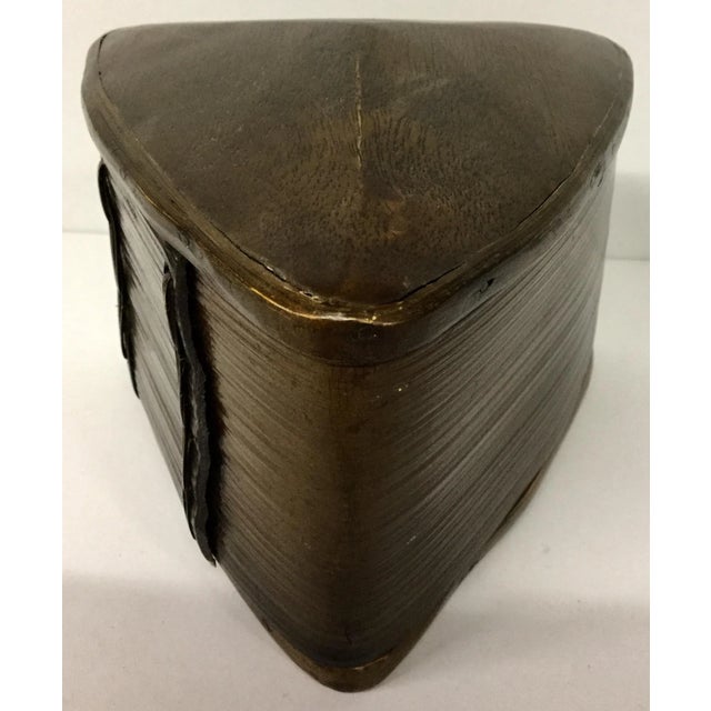 1980s Bamboo Artisan Art Trinket Box For Sale - Image 13 of 13