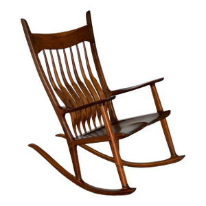 Sam Maloof Style Sculptural Rocking Chair by Harold Dodson, Pickens Sc, 2006