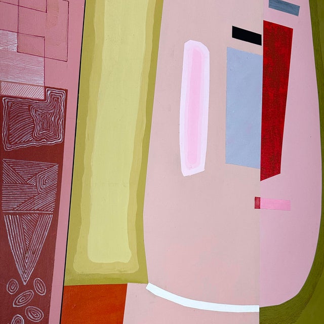 1980s J. Rothenberg (Active C. 1935-1990) Cubist Modernist Original Painting For Sale - Image 5 of 11