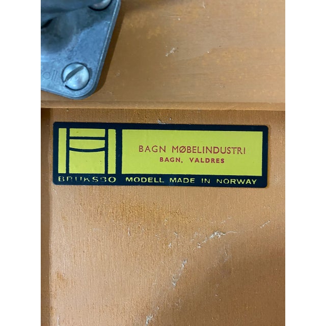 Wood Danish Mid-Century Modern Rosewood Magazine Rack on Wheels For Sale - Image 7 of 8