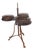 Vintage Maitland-Smith Trefold Tooled Leather & Brass Side Table For Sale