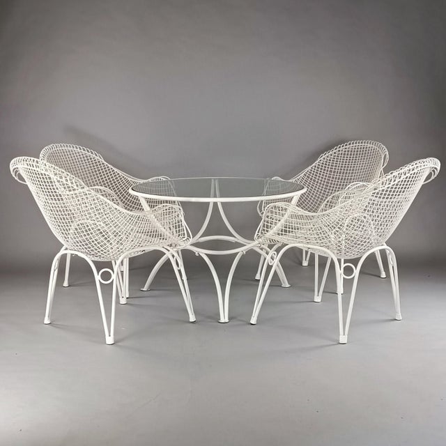 Italian Garden Table and Chairs, 1950s, Set of 5 For Sale - Image 10 of 11