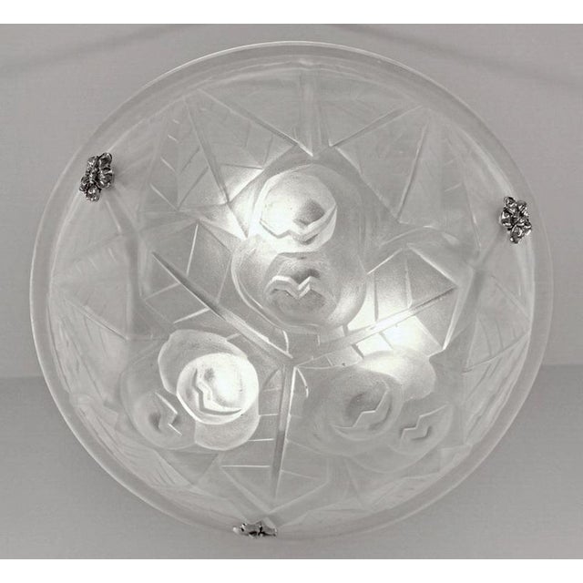 1920s French Art Deco Pendant Light by Degue 1930 France For Sale - Image 5 of 9