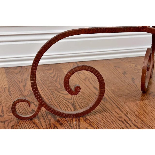 Jan Barboglio Hand-Forged Rust Patina Iron 9-Light Floor Candelabra For Sale - Image 10 of 10