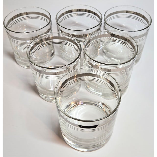 Dorothy Thorpe Double Old Fashioned Glasses- Set of Six For Sale - Image 10 of 12