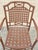 Late 20th Century Cast Aluminum Basket Weave Lattice Rattan Metal Patio Outdoor Arm Chair For Sale - Image 4 of 10