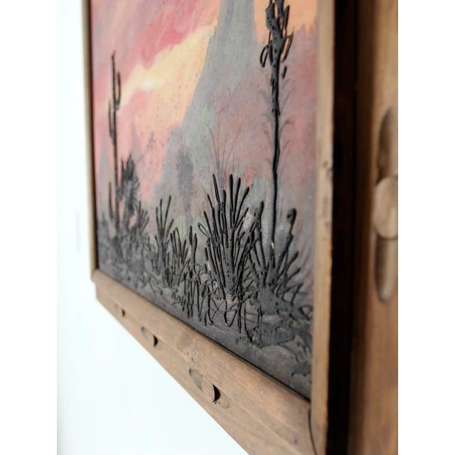 Mid 20th Century Vintage Southwestern Landscape Painting For Sale - Image 5 of 10