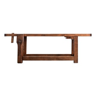 French 19th Century Oak & Beech Artisan's Workbench For Sale