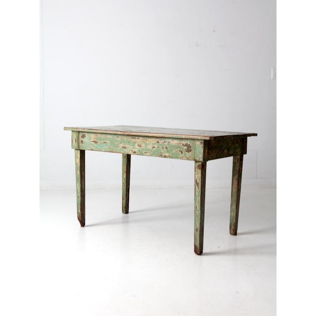 Early 20th Century Antique American Painted Primitive Table For Sale - Image 5 of 12