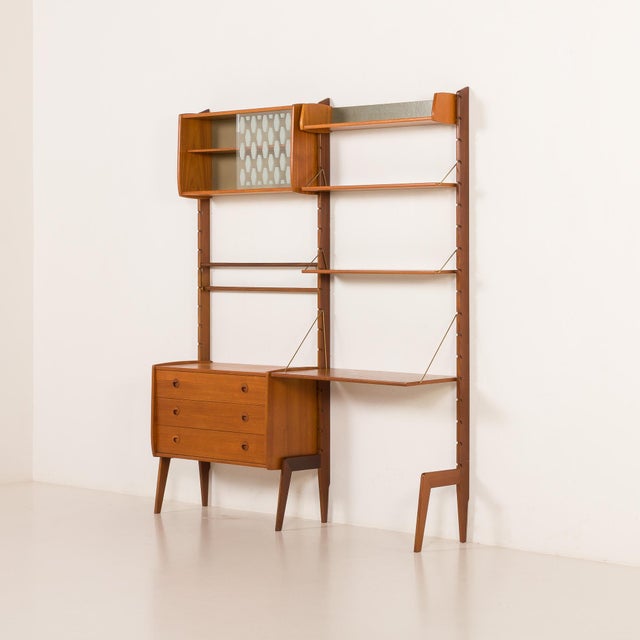 Ergo Free Standing Wall Unit with a Desk from John Texmon, Norway, 1960s For Sale - Image 6 of 18