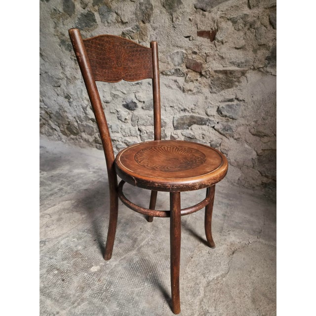 Antique Bistro Chairs in Bentwood by Fischel Austria, 1890s, Set of 2 For Sale - Image 16 of 18