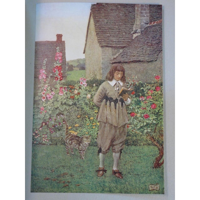 Red Early 20th Century Art Book Eleanor Fortescue Brickdale, 24 Full Color Tipped in Illustrations Fine Re-Binding "Old English Songs & Ballads" For Sale - Image 8 of 18