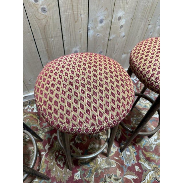 Wood Vintage Bar Stools, 1960s, Set of 4 For Sale - Image 7 of 9