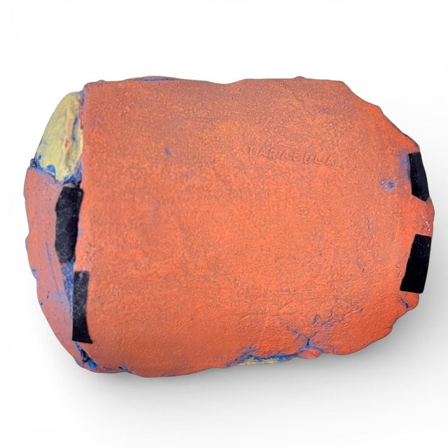 Orange Sculptural Terracotta Mug by Mark Tarabula For Sale - Image 8 of 8