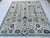 Oushak Handmade Wool Rug With Blue and Ivory Floral Design For Sale - Image 4 of 12