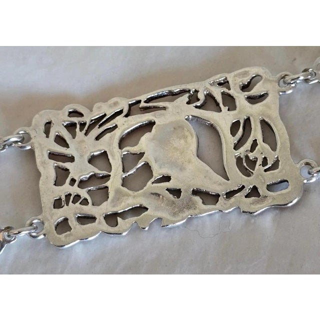 Antique Art Nouveau Sterling Silver Figural Belt from William Comyns, London, 1908 For Sale - Image 10 of 16
