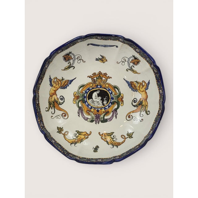 Earthenware Melon Dish from Gien, 1890s For Sale - Image 11 of 11