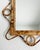 Mid-Century Modern 1960s Italian Riviera Style Burnt Bamboo Rattan Wall Mirror With Scalloped Frame For Sale - Image 3 of 10