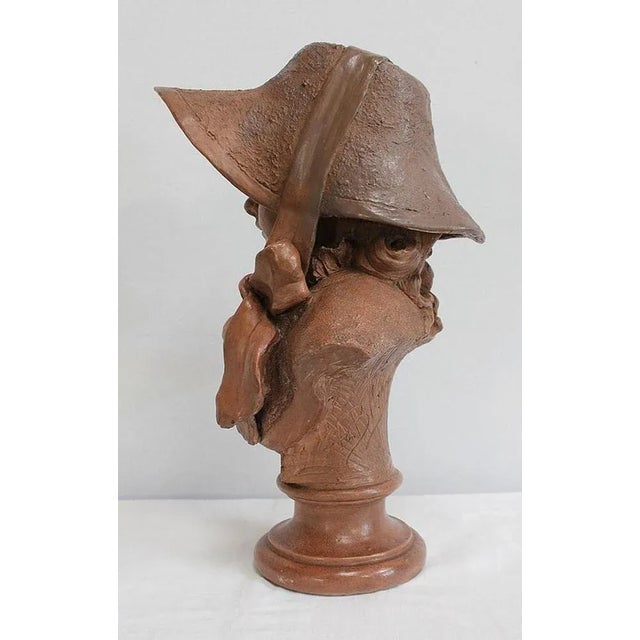 A. Blanc, Terracotta Bust of Woman, 1900s For Sale - Image 13 of 18