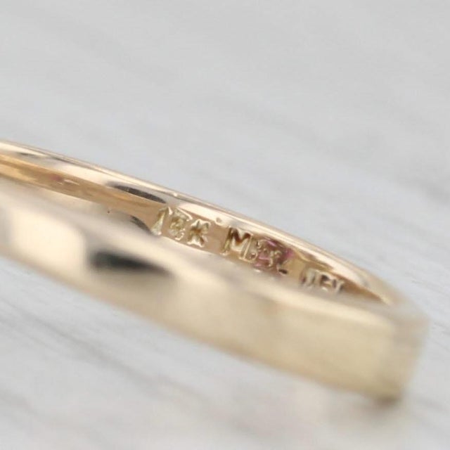 Red 2.16ctw Ruby Diamond Cluster Cocktail Ring 14k Yellow Gold Size 5.75 For Sale - Image 8 of 8