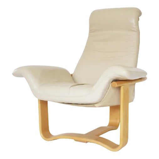 Vintage Scandinavian Beige Manta Lounge Chair by Ingmar Relling for Westnofa, Norway, 1970s For Sale