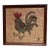 Mid Century Modern Brass Tiled Rooster Wall Art, Signed K, 1960s For Sale