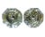 Early 1900s American Glass Knobs With Cast Brass Rosettes - A Pair For Sale - Image 4 of 8