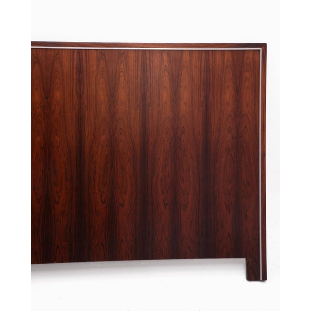 1970s Falster Denmark Rosewood Extra Wide 108" King Headboard Maurice Villency 1975 For Sale - Image 5 of 8