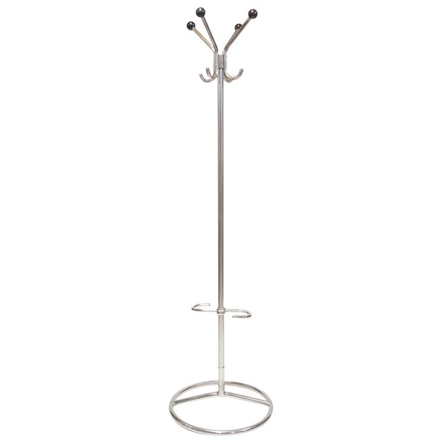 Bauhaus Style Chrome Tubular Coat Rack by Hynek Gottwald, 1940s For Sale