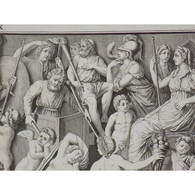 Mid 18th Century Antique 18th C. Copperplate Engravings - Ancient Roman Friezes - Large Folio Size - a Pair For Sale - Image 5 of 11