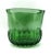 This decorative green glass vase impresses with its bold color and sculptural design: Vertical ribs and relief-like...