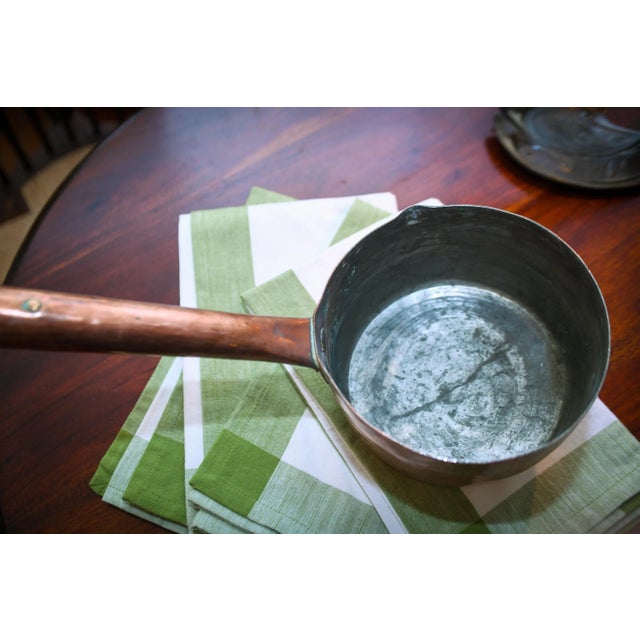 1960s Vintage Copper French Saucepan Large MidCentury Pot For Sale - Image 5 of 9